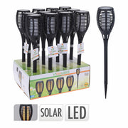 Garden Torch Progarden Solar Flame effect Ø 10 x 58 cm Black polypropylene