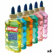 Gel glue Playcolor Instant Multicolour Transparent 6 Pieces 180 ml